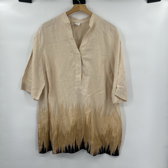 Jones New York Womens Plus 3X‎ 100% Linen Shirt Tunic Top - Picture 1 of 10